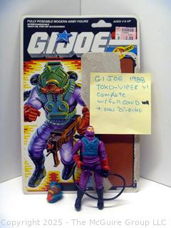 1988 GI Joe Action Figure Toxo-Viper Complete with Full Card (NM) Toy