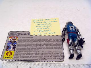 1987 GI Joe Action Figure Cobra Commander V3 Incomplete (NM) Toy