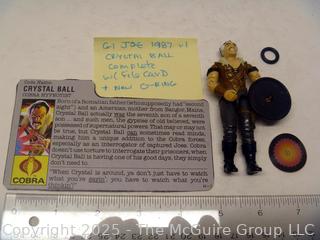 1987 GI Joe Action Figure Crystal Ball Complete with Card (NM) Toy