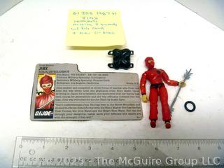 1987 GI Joe Action Figure Jinx Incomplete with Card (NM) Toy