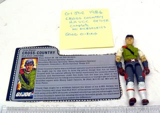 1986 GI Joe Action Figure Cross Country Complete with Full Card (NM) Toy
