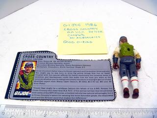 1986 GI Joe Action Figure Cross Country Complete with Full Card (NM) Toy