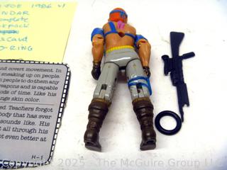 1986 GI Joe Action Figure Zandar Incomplete with Card (NM) Toy