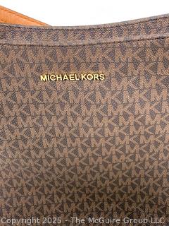 Two (2) Michael Kors Logo Jet Set Messenger Bag & Card Case, One New with Tags