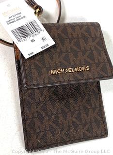 Two (2) Michael Kors Logo Jet Set Messenger Bag & Card Case, One New with Tags
