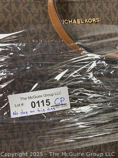 Two (2) Michael Kors Logo Jet Set Messenger Bag & Card Case, One New with Tags