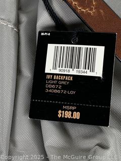 Frye Ivy Light Grey Backpack, New with Tags