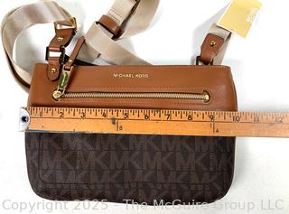 Two (2) Michael Kors Logo Jet Set Cross Body Bag & Wristlet, New with Tags