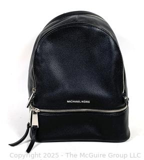 Black Leather Michael Kors Backpack Handbag, New Without Tags