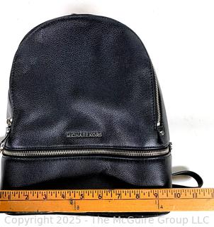 Black Leather Michael Kors Backpack Handbag, New Without Tags