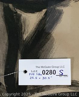 Framed Under Glass Figural Aquatint Etching Titled  “ Son Avocat En Phrases Creuses Clame Sa Totale Inconscience” by Georges Rouault.  25" x 30"  (Was 280S)