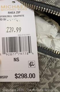 Michael Kors Rhea Zip Backpack in Graphite, New with Tags