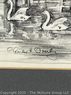 Framed Under Glass Lithograph of  Ludinghausen Burg Vischering Castle, Germany