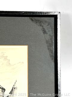 Framed Under Glass Lithograph of  Ludinghausen Burg Vischering Castle, Germany