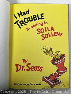 Three (3) Dr Suess Books Including Horton Hatches and Egg, 1st Edition 1940, I Had Trouble and The Cat in the Hat 