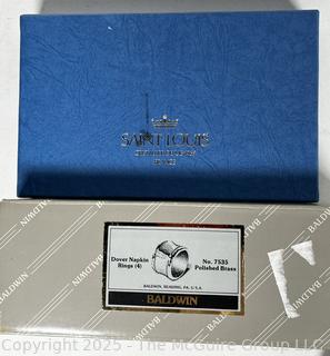 Collection of Party Ware Including Napkin Rings, Knife Rests, Wine Charms, Chop Sticks, and More