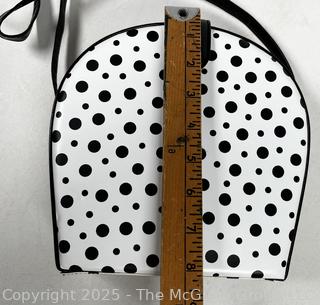 1980's Bruno Magli Italian Polka Dot Handbag.