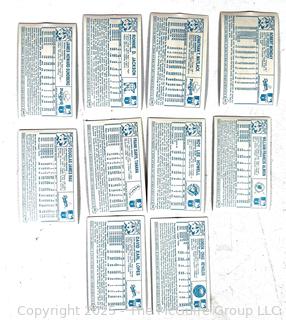 Empty 1988 Fleer Baseball Star Stickers Box and 10 Kellog's 3-D Super Star Baseball Cards