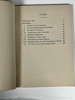 1943 Résistance France 1940-43 by André Morize, From US Army Cavalry Training Department Library, Fort Riley, Kansas