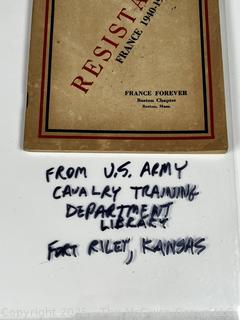 1943 Résistance France 1940-43 by André Morize, From US Army Cavalry Training Department Library, Fort Riley, Kansas