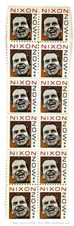 1972 US President Richard Nixon Now Campaign Stamps