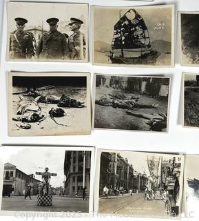 Group of WWII Black & White Military Photos from Shanghai, China 