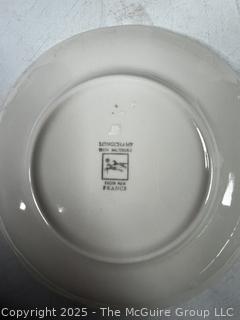 Twelve (12) Longchamp Porcelain France Montgolfiere Hot Air Balloon 6" Plates 