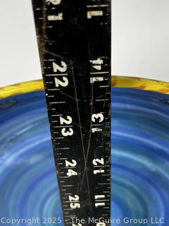 Three Round Pottery Serving Platters, One by Christian Dior. 
