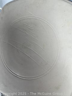 Three Round Pottery Serving Platters, One by Christian Dior. 