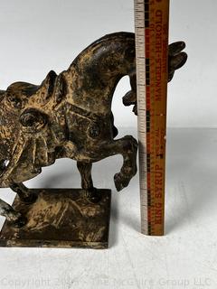 Reproduction Chinese Tang Gilded Cast Iron War Horse