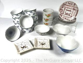 Group of Porcelain Ramekins and Serving Bowls