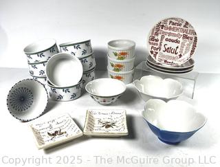 Group of Porcelain Ramekins and Serving Bowls