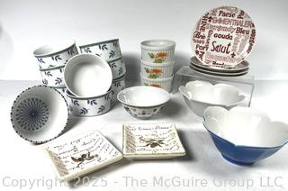 Group of Porcelain Ramekins and Serving Bowls