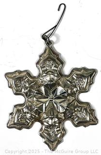 1971 Annual Gorham Sterling Silver Snowflake Christmas Ornament. 21 grams
