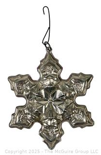 1971 Annual Gorham Sterling Silver Snowflake Christmas Ornament. 21 grams