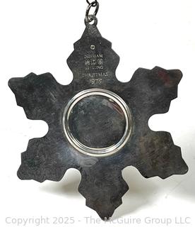 1971 Annual Gorham Sterling Silver Snowflake Christmas Ornament. 21 grams
