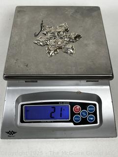 1971 Annual Gorham Sterling Silver Snowflake Christmas Ornament. 21 grams