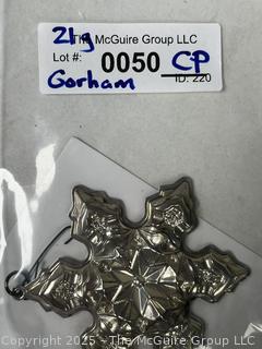 1971 Annual Gorham Sterling Silver Snowflake Christmas Ornament. 21 grams