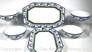 Group of Porcelain Serving Platters and Bowls