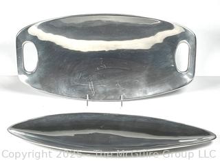 Two (2) Nambe Serving Trays
