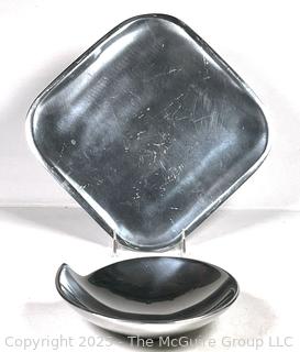 Two (2) Nambe Studio Platter and Bowl