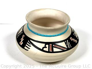 Native American Signed Hopi Pottery Bowl, as is. 