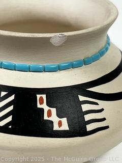 Native American Signed Hopi Pottery Bowl, as is. 