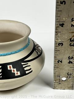 Native American Signed Hopi Pottery Bowl, as is. 