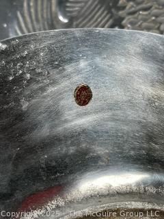 Two (2) Aluminum Alloy Swirl and Fish Platter