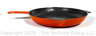 Le Creuset Signature 30cm Cast Iron Skillet 11.75" Cerise Red Double Pour France