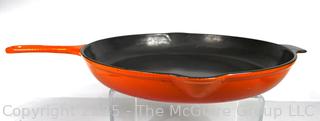 Le Creuset Signature 30cm Cast Iron Skillet 11.75" Cerise Red Double Pour France