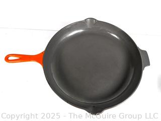 Le Creuset Signature 30cm Cast Iron Skillet 11.75" Cerise Red Double Pour France