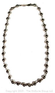 Turkish 925 Silver Bead Necklace
