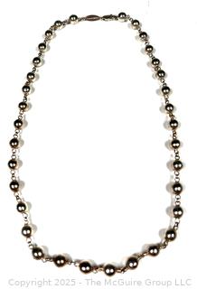 Turkish 925 Silver Bead Necklace